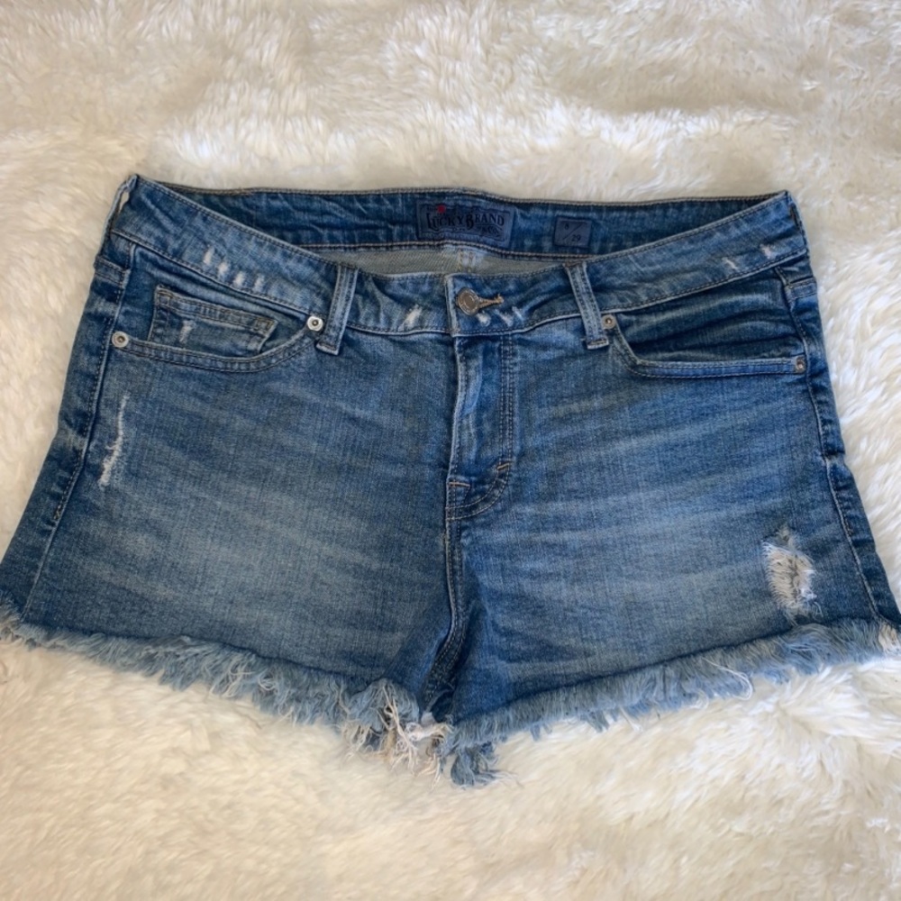 Lucky Brand Blue Jean Shorts the The Cut Off Size 8/29 120 |5